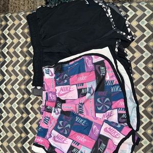 2 pairs of womens nike athletic shorts both size women’s small